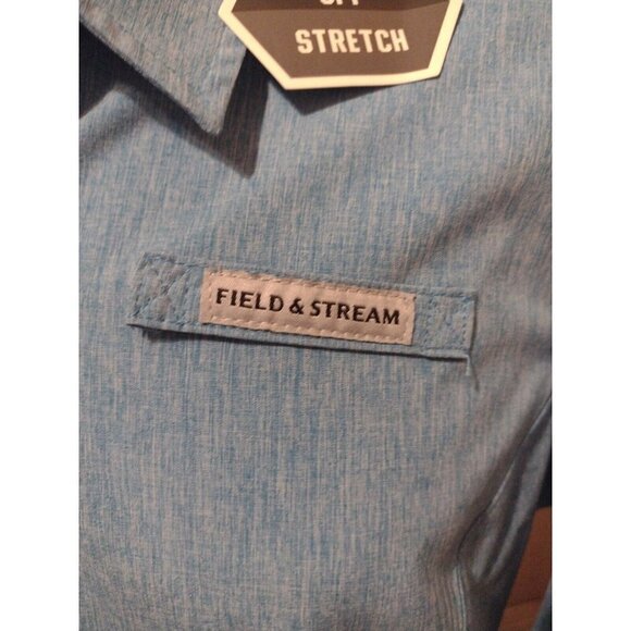 NWT New Women's Field & Stream Long Sleeve Vented Button Shirt XL Blue - Picture 3 of 12
